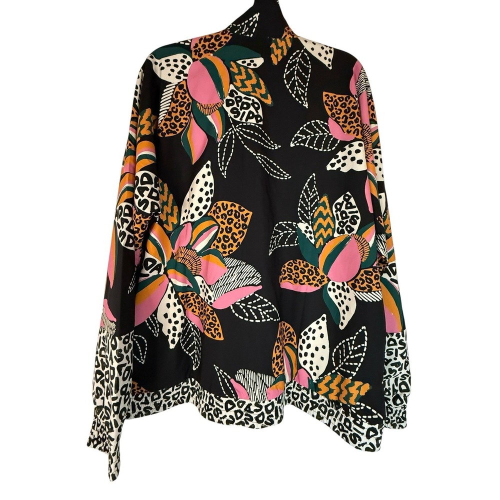 Adidas Women's Farm Rio Windbreaker Blokette Gorpcore Streetwear Large Floral - Picture 3 of 12